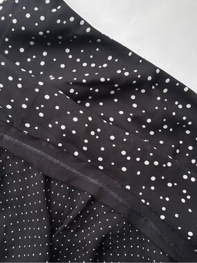 Versailles Pull On Polka Dot Ruffled Midi Skirt Size Large